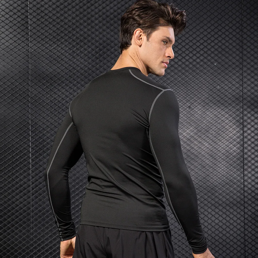 Long Sleeve Men Compression Fitness Sports Gym Running Exercise Outdoor Activities Training Shirt