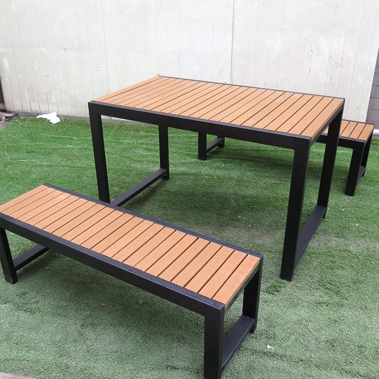 Factory Wholesale Garden Furniture Set Rectangular Wooden Table Outdoor Wooden Picnic Table