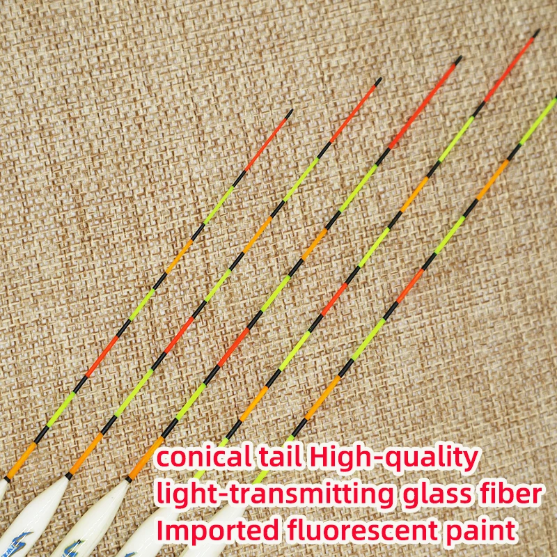 Competitive Small Crucian Carp Light Mouth Slide Mouth Sensitive Floating Black Pit with Shell Feather for Fishing