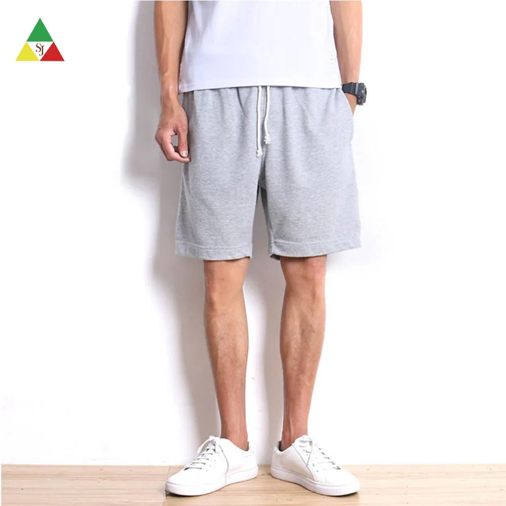 
wholesale custom 100% cotton blank casual mens track shorts 