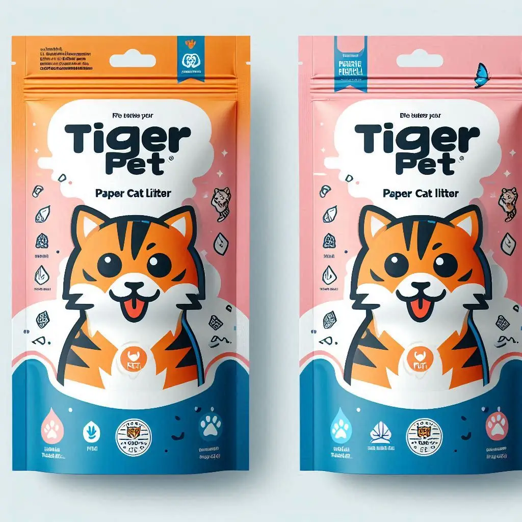 TIGER PET Paper Cat Litter - Superior Clumping & Odor Control