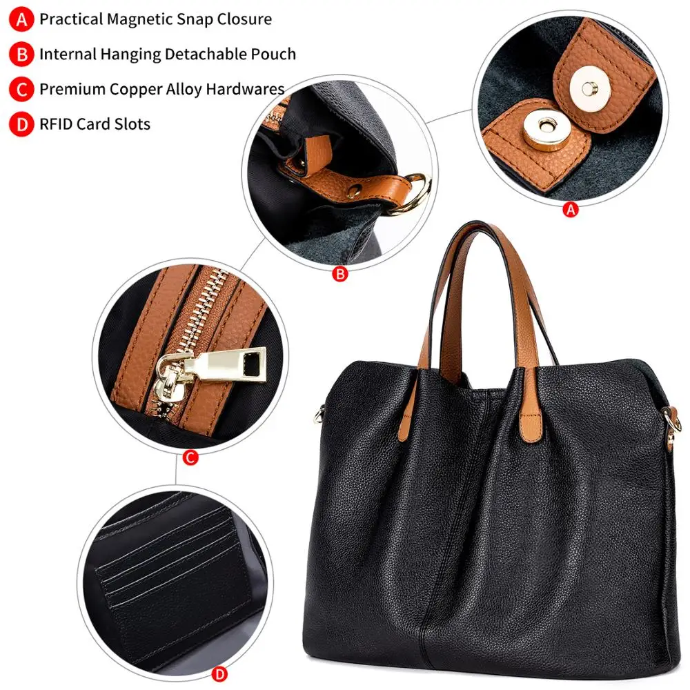 
OEM/ODM Brand Design 2020 UK Charming Style 100% Genuine Leather Tote bag Shopping Handbags for women 