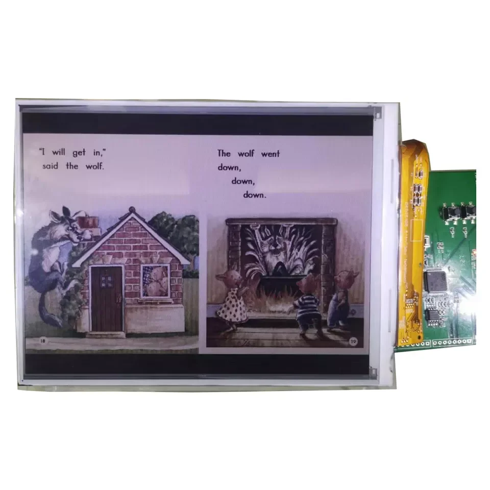 8 inch 384x512 Color E paper Display for E reader  Ebook Front Light and Touch Screen Optional