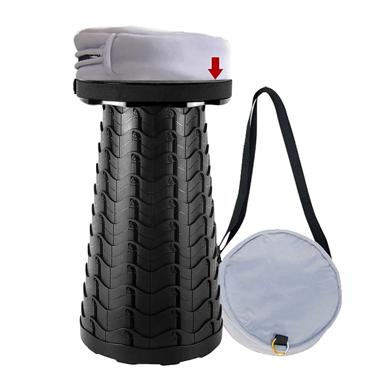 Портативный складной стул, легкий Регулируемый пластиковый табурет для рыбалки и путешествий