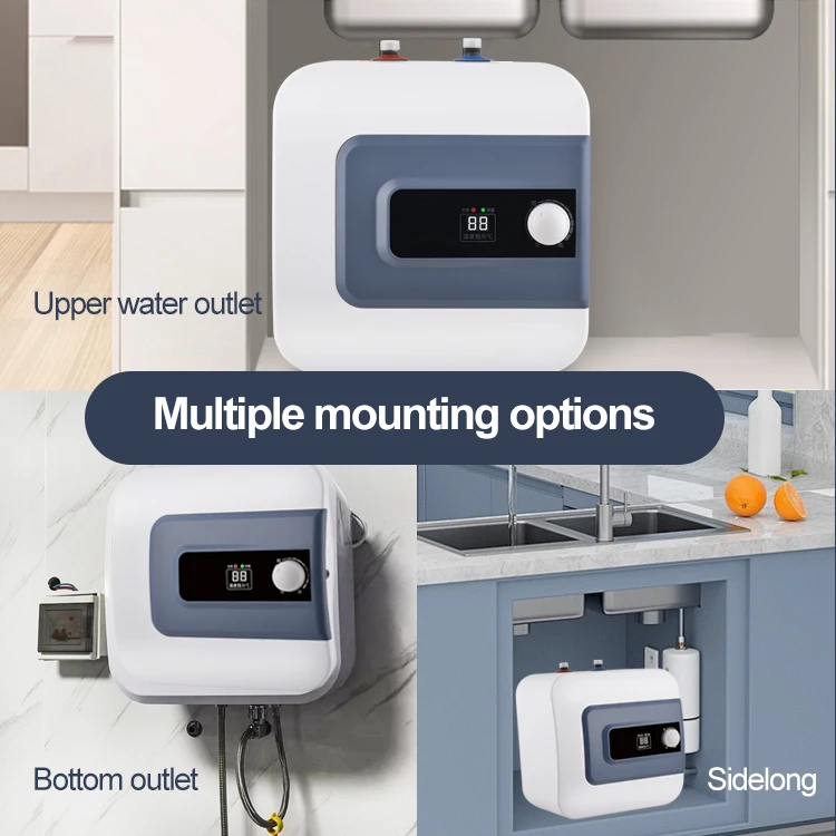 CE 6L 10L 15L 20L 30L square mini under sink tank hot geyser portable storage smart chauffe eau electrique electric water heater