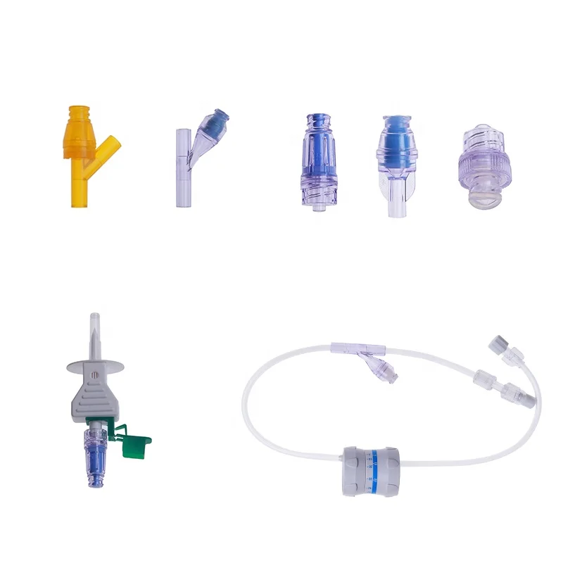 Medical Disposable Needle-Free T Port Connector 3-Way Luer Lock IV Injector.Connector for Needleless Injections