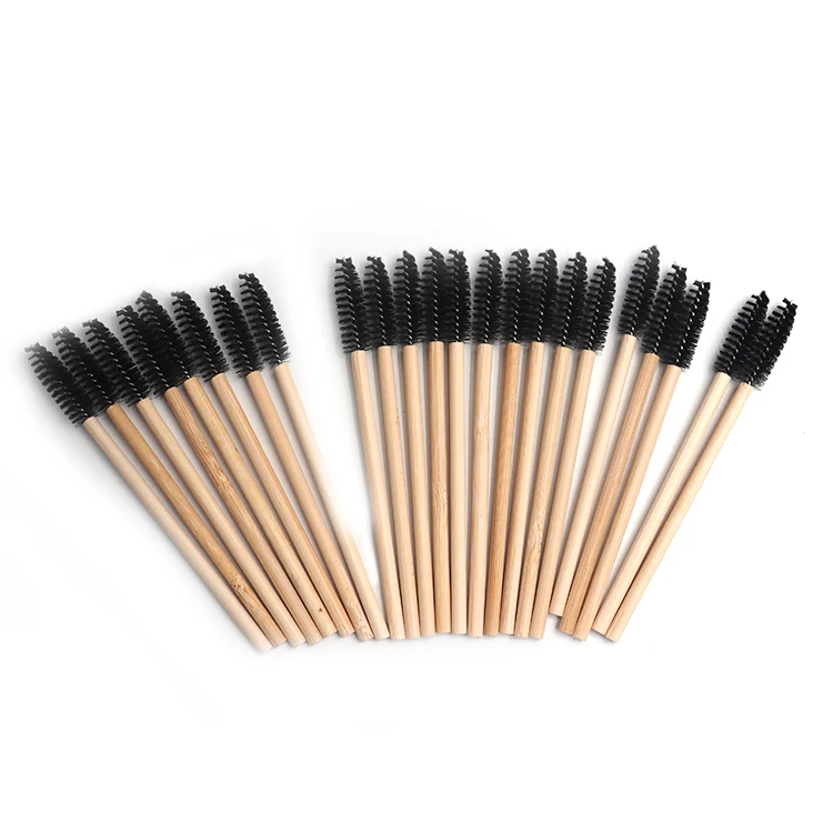 Wholesale Mascara Micro Microfiber Applicator Set Personalized Micro Disposable Bamboo Eyelashes Brush  For Eyelashes