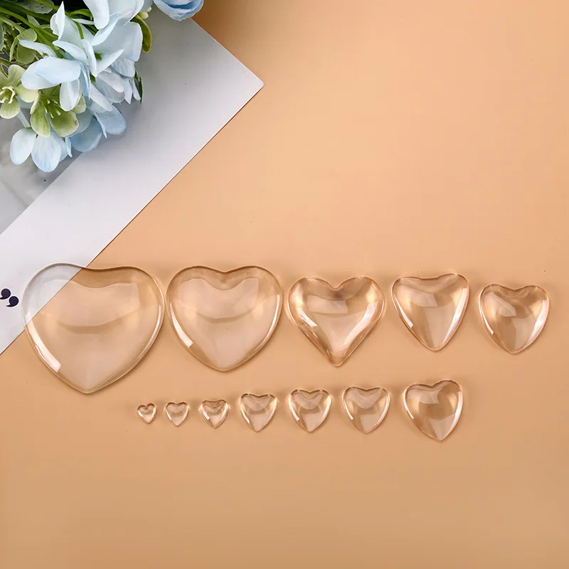 Hot Sale Customized Heart Dome Blank Fridge Magnet Medium Crystal Glass with Plastic for Anniversaries Tourist Souvenirs