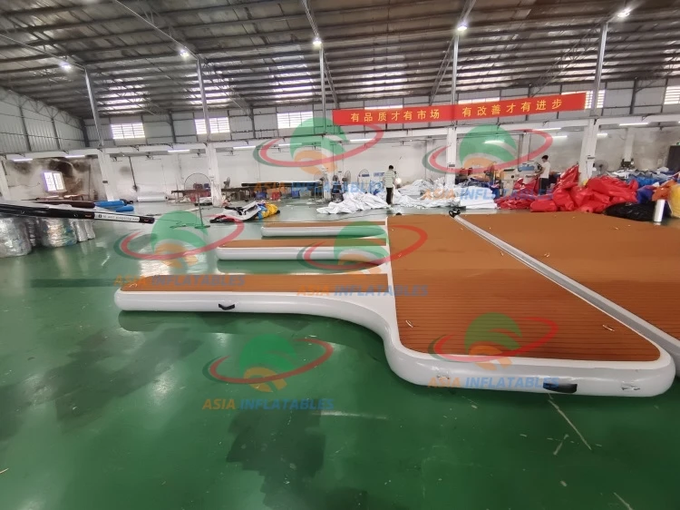 Protection Inflatable Floating Platform Sea Island/ Pvc Floating Swimming Dock Platform Inflatable Water Platform