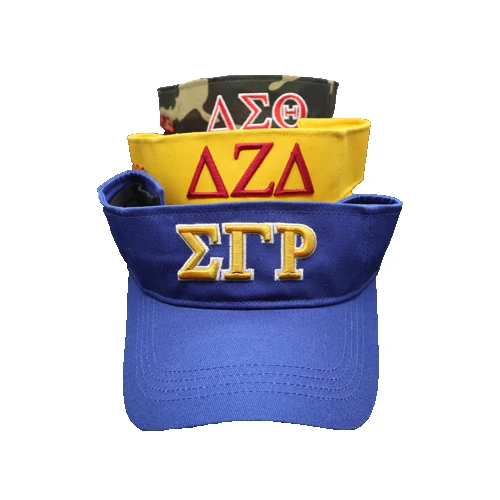 Delta Sigma Theta Embroidered Visor Cotton Outdoor Sport Beach Running Golf Visor Hat