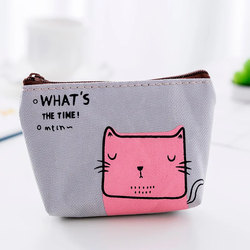 Cute Women Canvas Fabric Small Coin Purse For Women Cards Printed Mini Change Wallet Money Bag