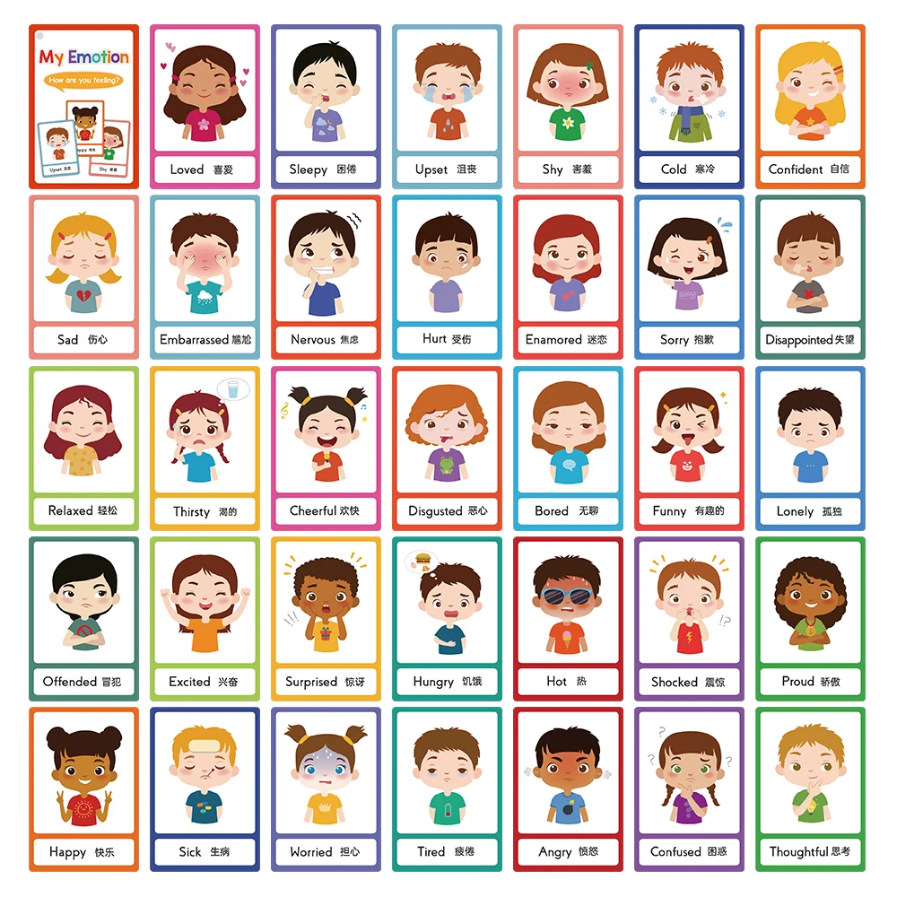 Custom Printed Paper Flash Card Learning Printing Memory Game Flashcards For Educational Kids Children Flash Cards