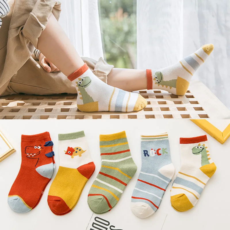 Summer Fun Breathable Mesh Children Socks Custom Cartoon Cute And Childlike Crew Children Socks