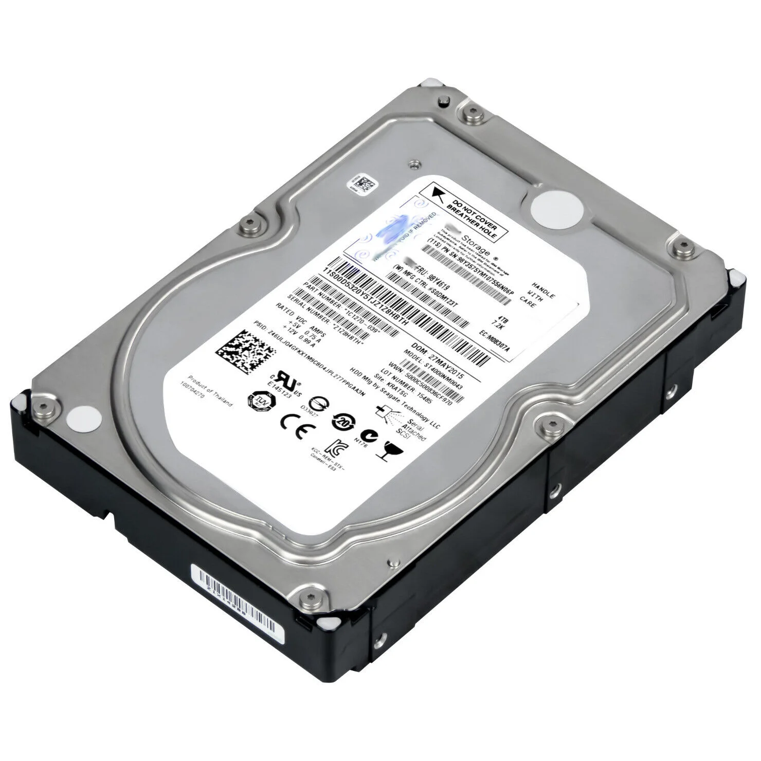 High Quality 03x4440 4tb Sata 6gb/S 3.5inch Enterprise Hard Drive With Smart Carrier