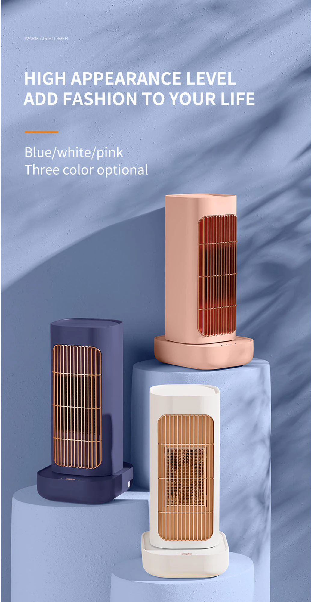 Wholesale Safe Homeuse 1300W Electric Heater PTC Ceramic Space Heater for Home Desktop Bedroom.jpeg