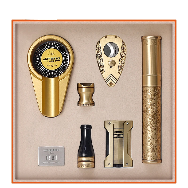 Amazon in stock Christmas gift 4 in 1 cigar needle cigar accessories solutions cigar punch