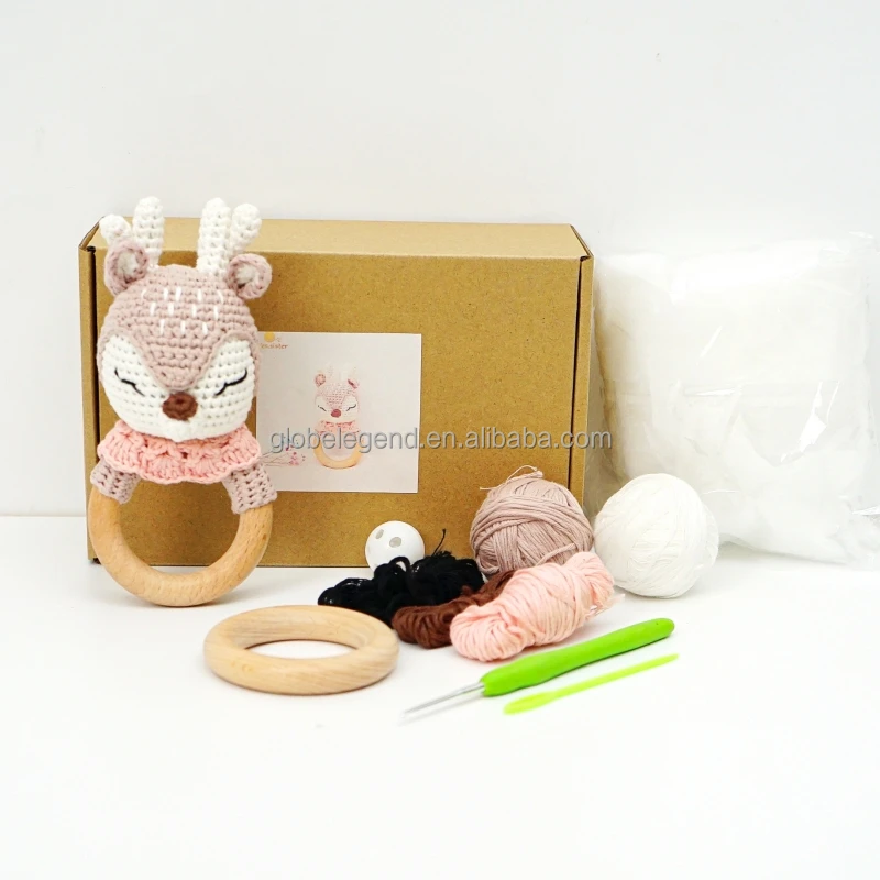 Animals Diy Amigurumi Creative Crochet Stuffed Toys Needle Kit Handmade Crochet Mini Giraffe sheep elephant Bear Doll