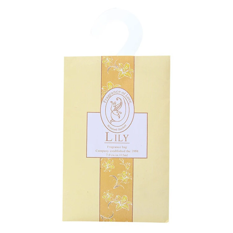 Multi Scents Customized Logo Offset Printing Plastic Hook Scented Vermiculite Stone Envelop Sachet