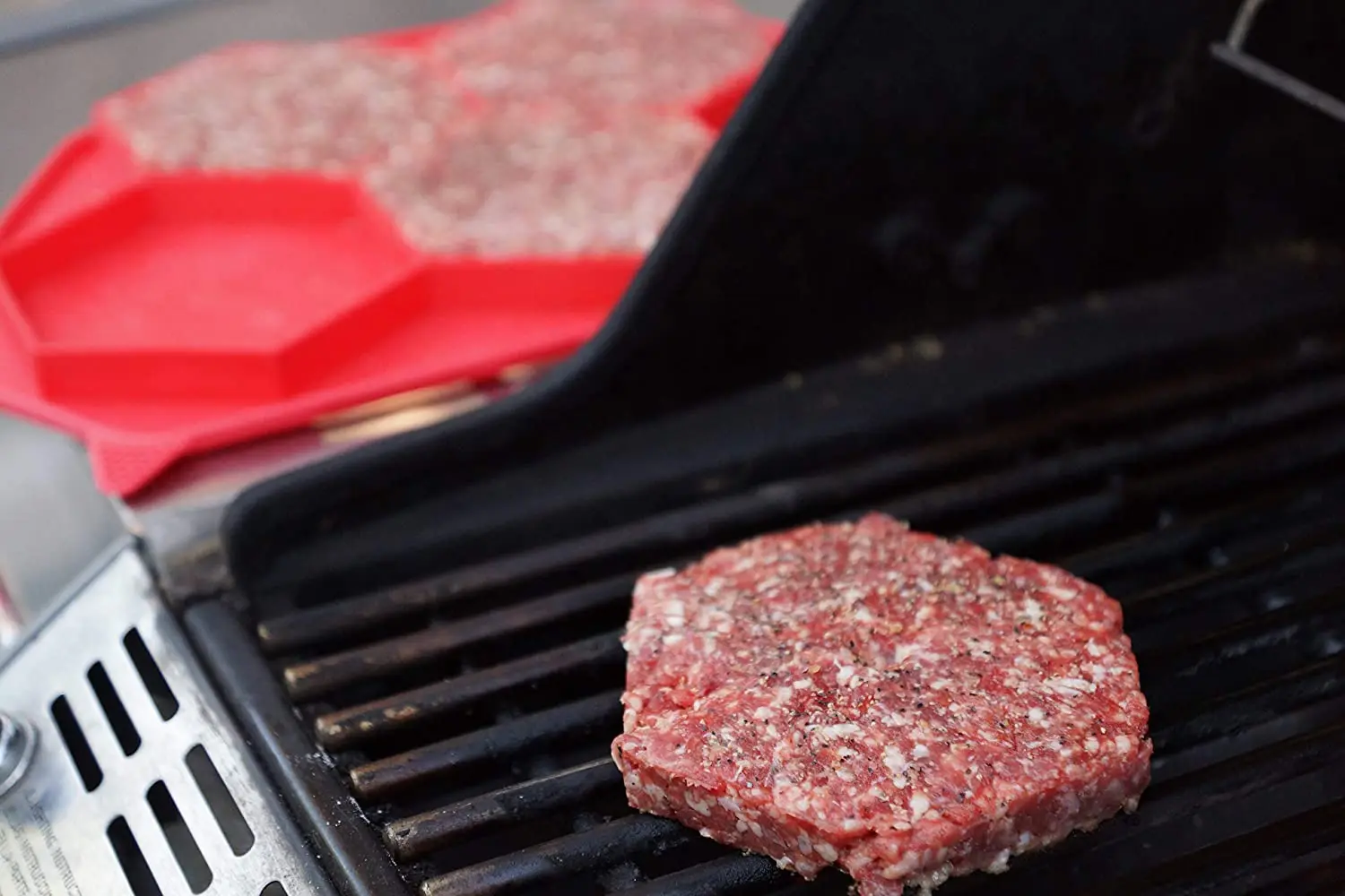 Reusable Silicone Burger Master Burger Press and Freezer Container
