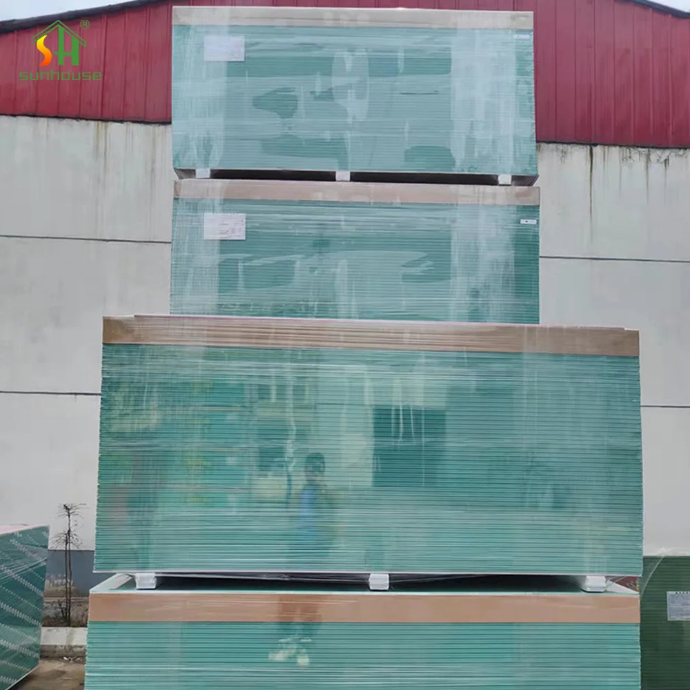 High Quality Wholesale 9Mm/12Mm/15Mm Mosisture Resistance Gypsum Board For Kitchen Bathroom