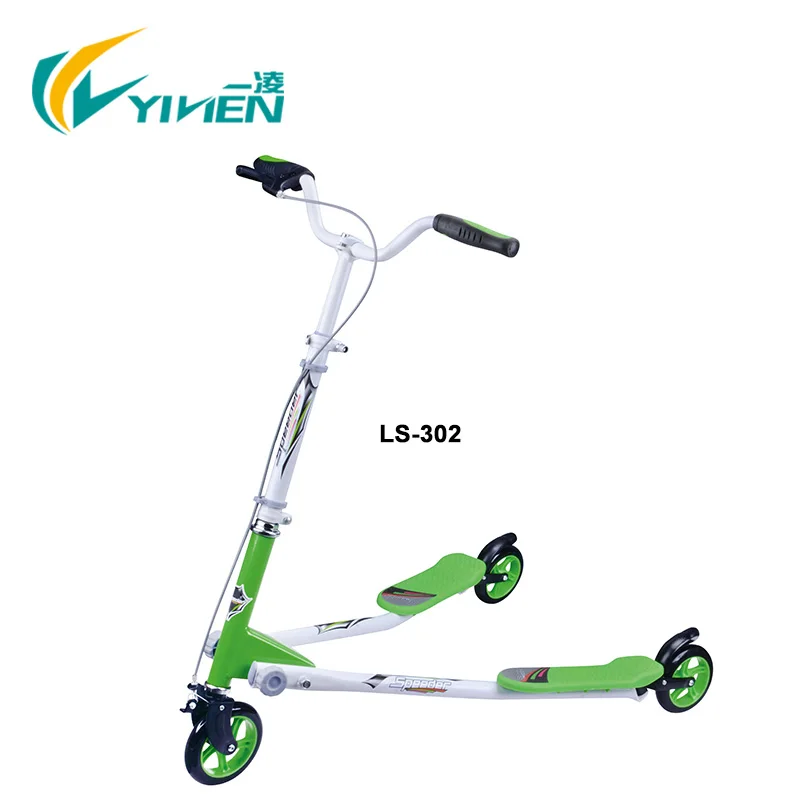 Patent new foldable mini kick scooter,speeder 3 wheel scooter, slider twist scooter