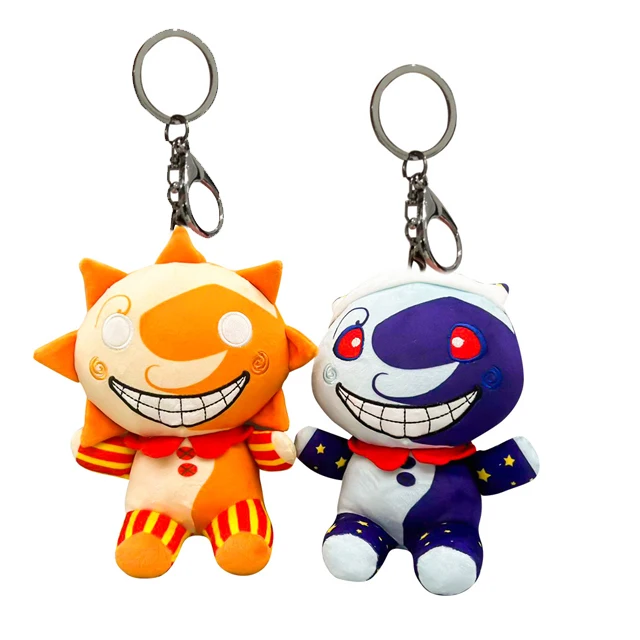 New Fnaf Security Sundrop And Moondrop Doll Keychain Creative Games Sunrise Boss Toys Keychain Sun Clown Fnaf Stuffed Plush Toy
