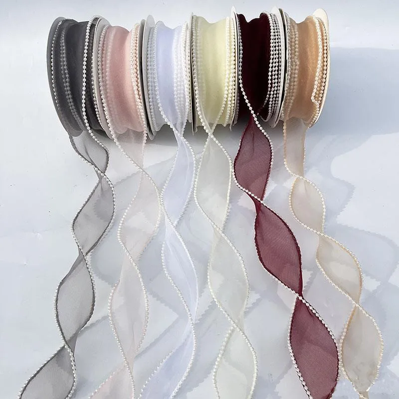 Wholesale Recyclable 38mm Single/Double Faced Satin Ribbon Gift Printed Ribbon Roll 100% Polyester Custom White Ribbon With Logo