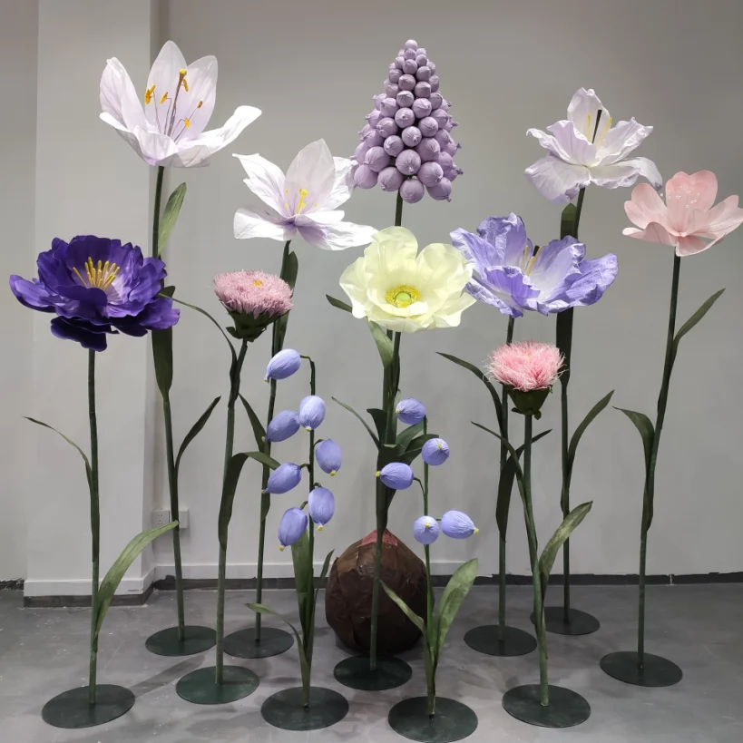 Other Wedding Centerpieces Mall Window Display Decorations Hanging Indoor Home Paper Flower Artificial Plant Backdrop Stand