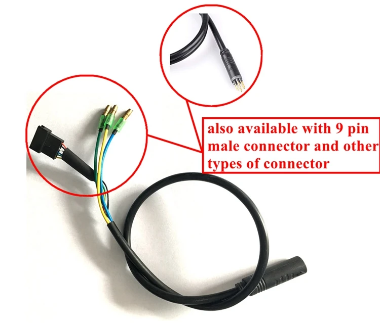 OEM Electric Bicycle Motor Cables Premium Quality Bafang AKM Ebike Hub Motor 9 Pin G9.1 Extension Cable