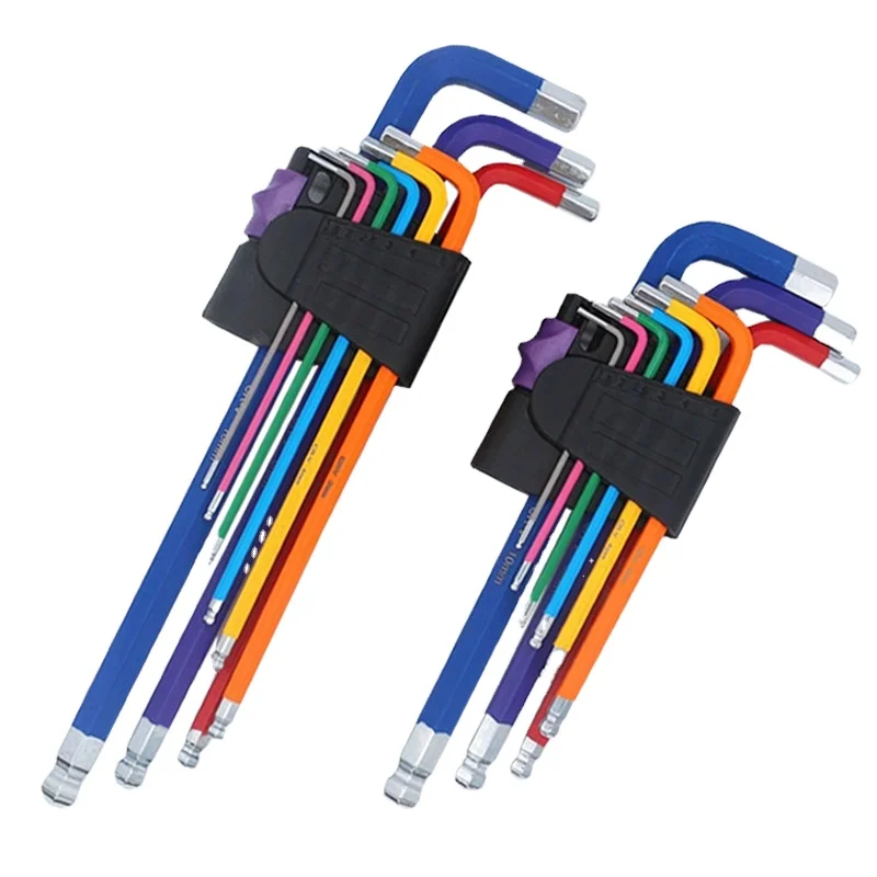 9Pcs L-shaped combination allen wrench hex key