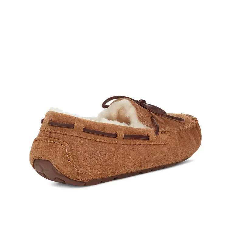 Fashion Winter Cow Suede Leather Moccasins Flat Women Loafer Shoes