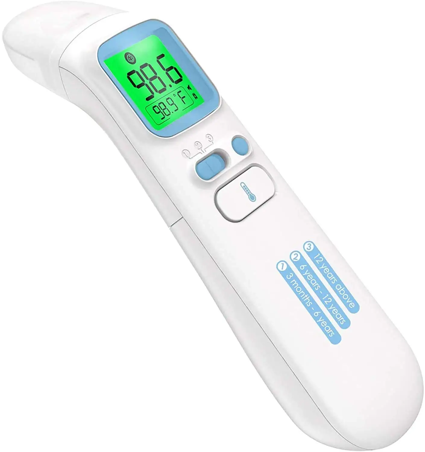 
LCD Display Baby Thermometer Touchless Digital Thermometer Forehead Infrared Thermometer with Fever Alarm and Memory Function 