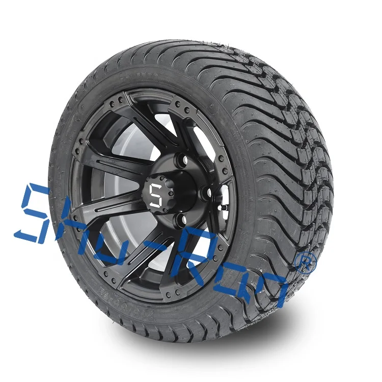 12-дюймовые матовые черные 4x4 колеса с болтами и 215/35-12 уличные шины точечные резиновые аксессуары для игроков в гольф