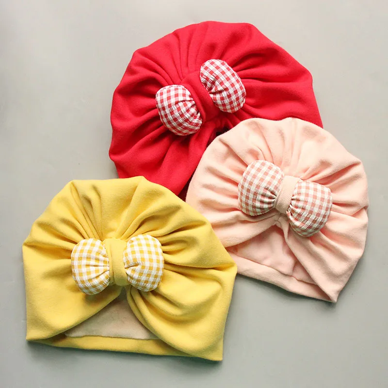 Newborn Hats for Girls Baby Hats Cute Bow Hospital Infant Beanie Winter Fleece Baby Girl Hat