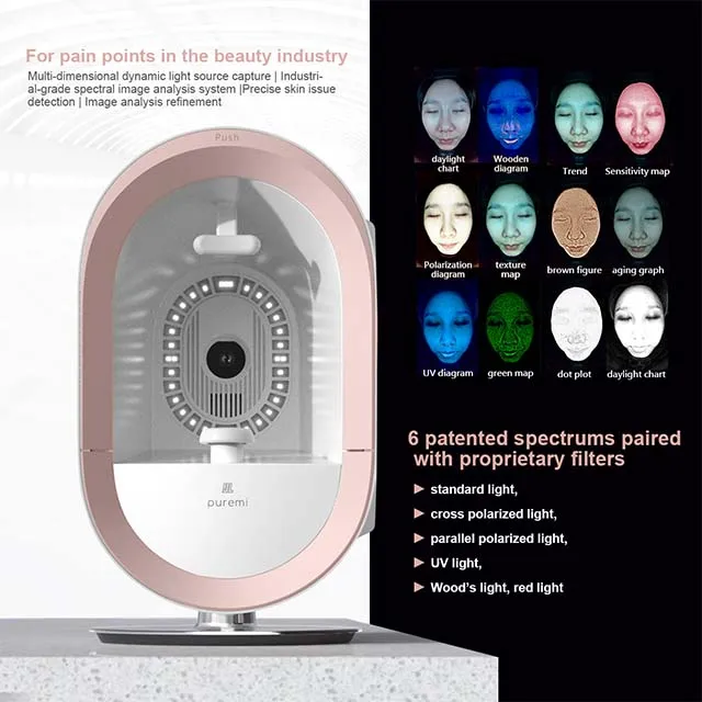 CE Portable 3D Skin Analyzer Facial Scanner New AI Technology for Hair Body Analysis Enhanced Salon Skin Test Diagnostic Machine