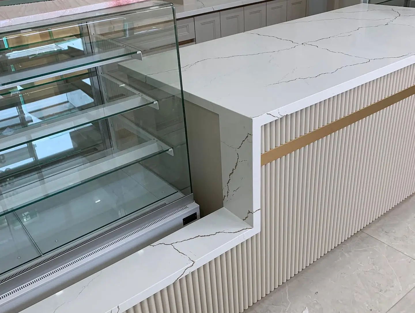 Calacatta Quartz Stone for Table Kitchen Top Bathroom Double Vanities Tops