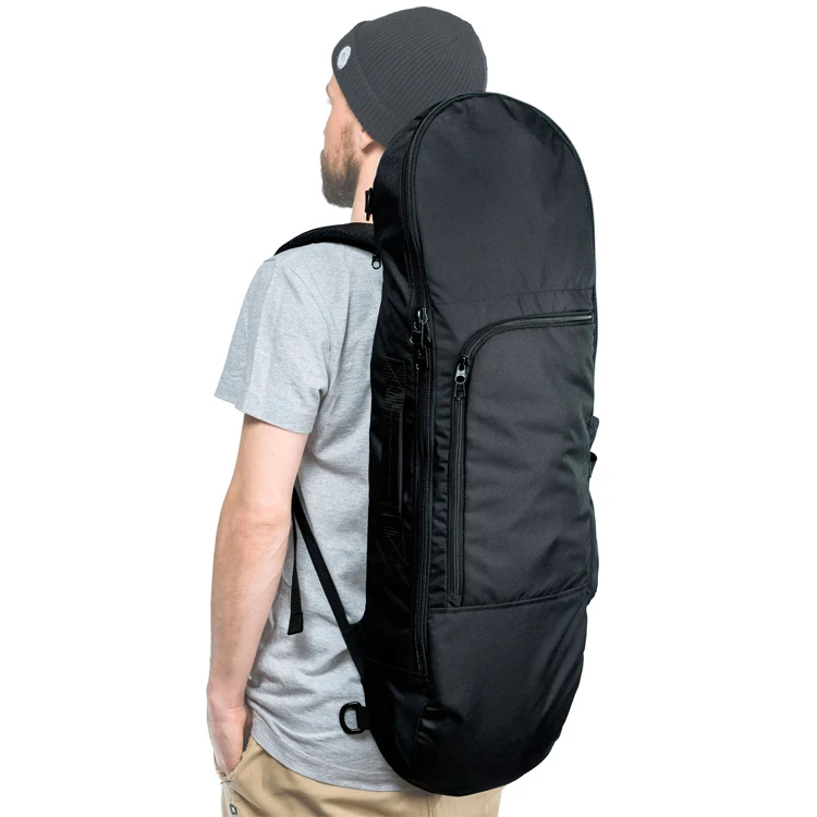 Black skateboard bag sports longboard weekend skateboard backpack sports skate board bag with backpack carry