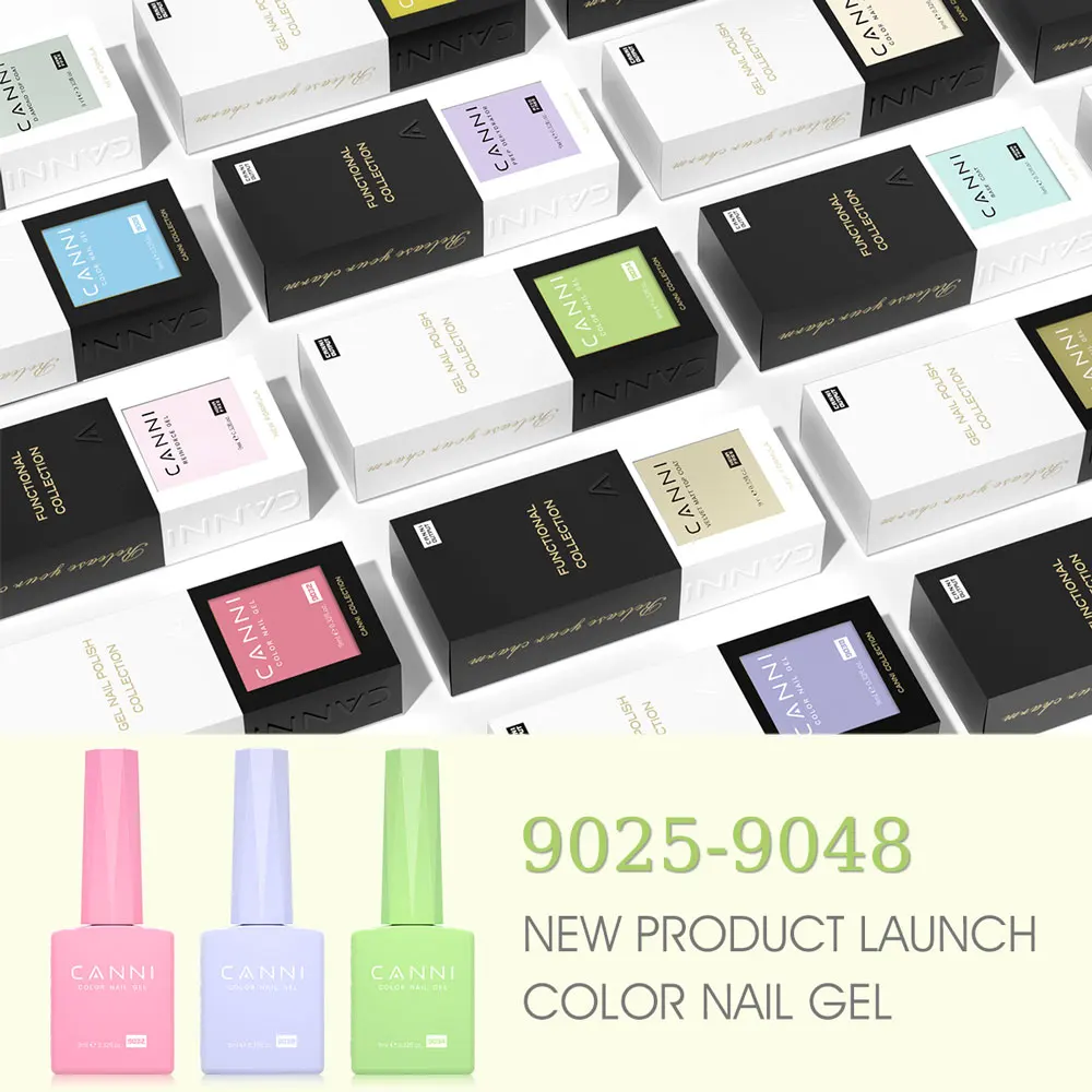 13027 # оригинальная фабрика CANNI CC2 серии MACARON Молодежная серия цветов 9025-9048 новый высококачественный Гель-лак для ногтей без хемы