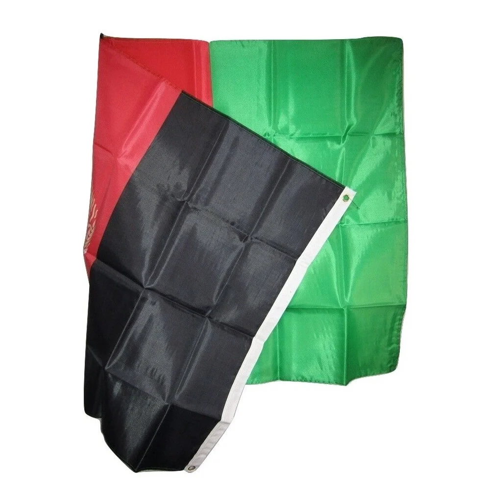 Factory All Country Flags Banners Custom Afghanistan Flag 3x5 Foot Polyester Afghan National Flags Polyester With Brass Grommets