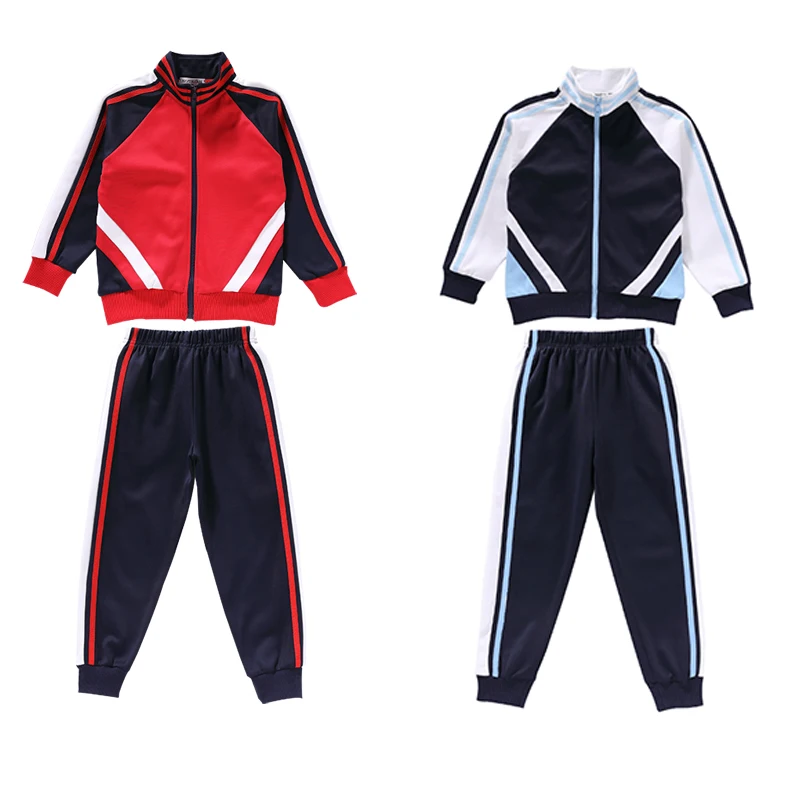 wholesale custom design kids uniform primary school jacket pants sets kindergarten children school uniform for boys and girls