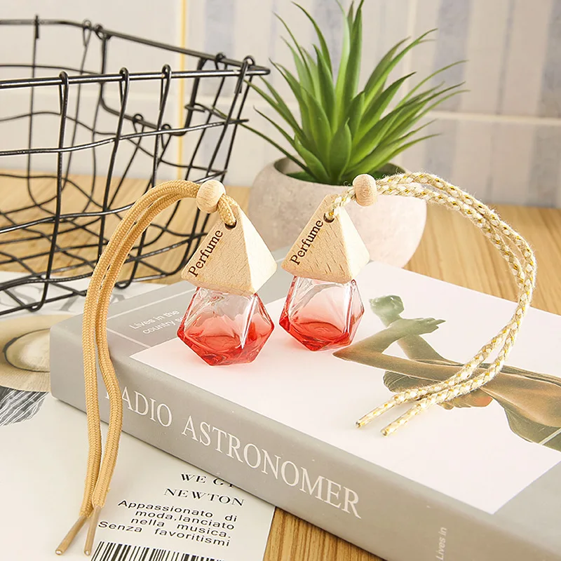 8ml Car Hanging Glass Bottle Empty Pendant Perfume Aromatherapy Bottle Refillable