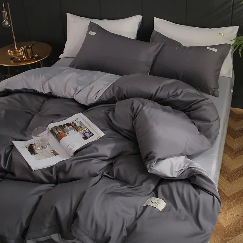 Nordic Luxury Washed 100% Silk Seamless Four-piece Bedding Sets