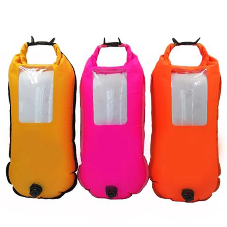 New Large Capacity 28L Amazon Hot Selling Brand Fluorescent Green Swimming Safety Buoy