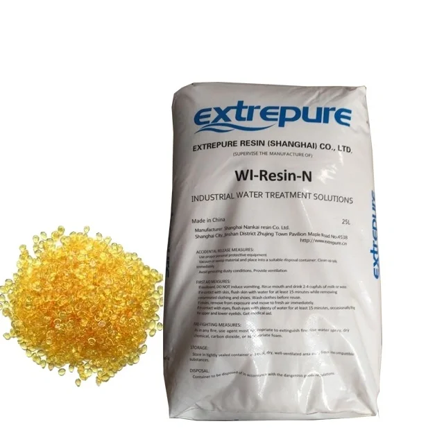 Good Physical And Chemical Stability Polystyrene Styrene Type Gel Strong Acid Cation Exchange Resin 001*7