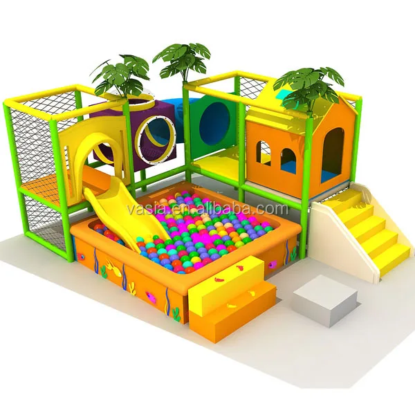 Vasia Indoor Amusement child theme park slides soft ball tropic tree equipment