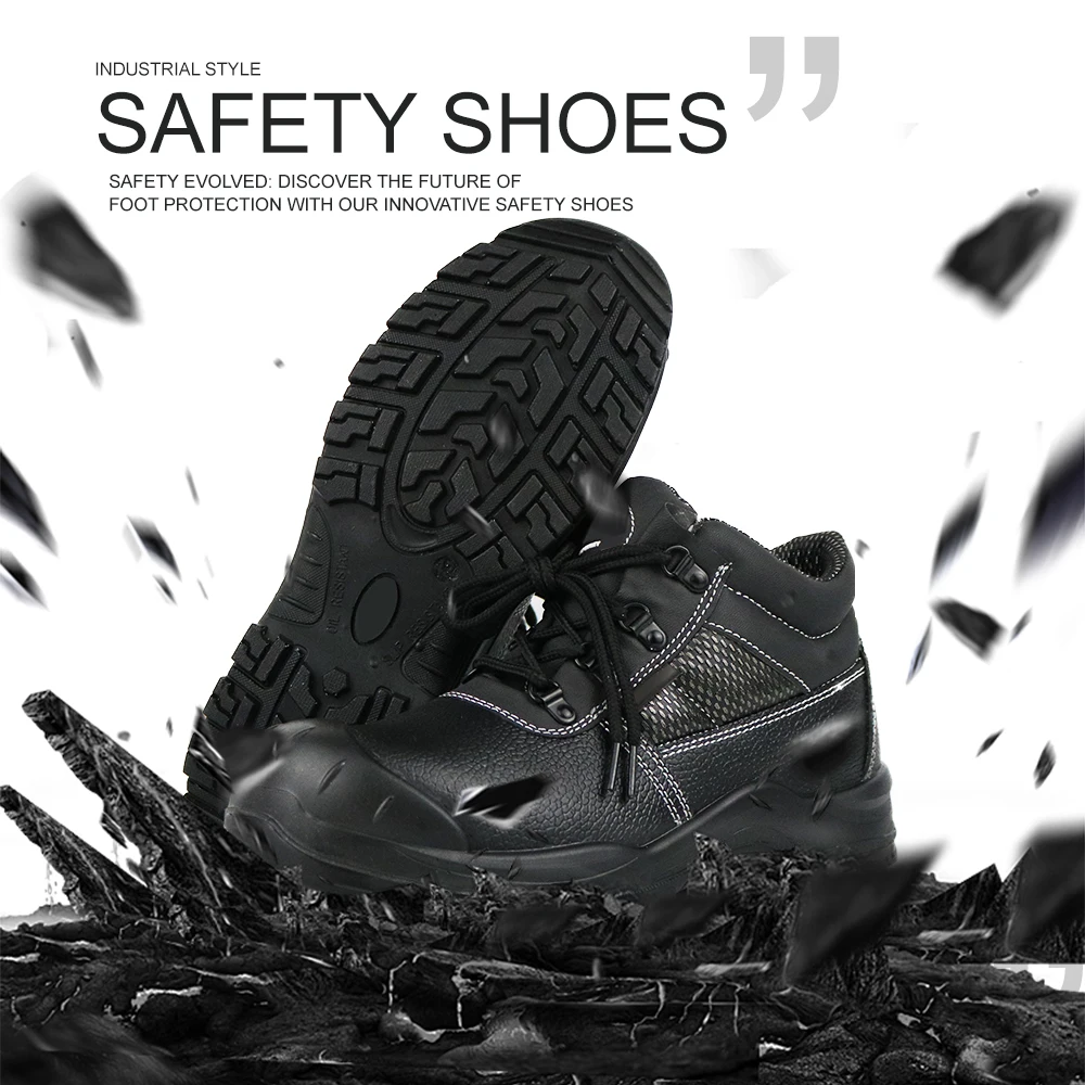 S3 standard Genuine Cow Leather With European Standard Safety Toe And Safety Midsole Safety Shoes For Men