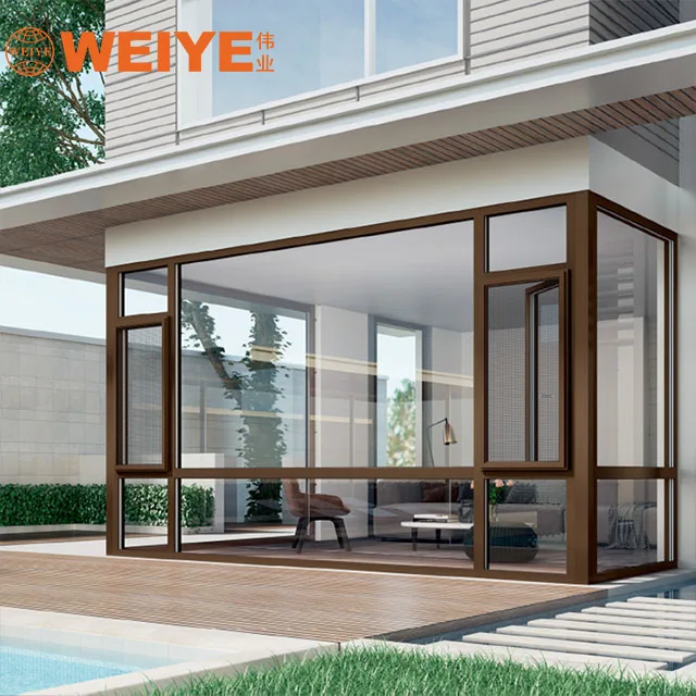 
aluminium alloy doors and windows factory for double glazed inward casement window with screen 