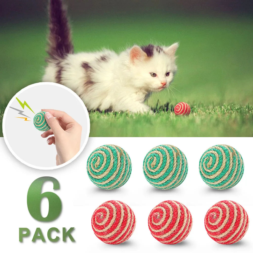 Cat toy sisal ball wear-resistant scratching cat toy with sound Christmas toys