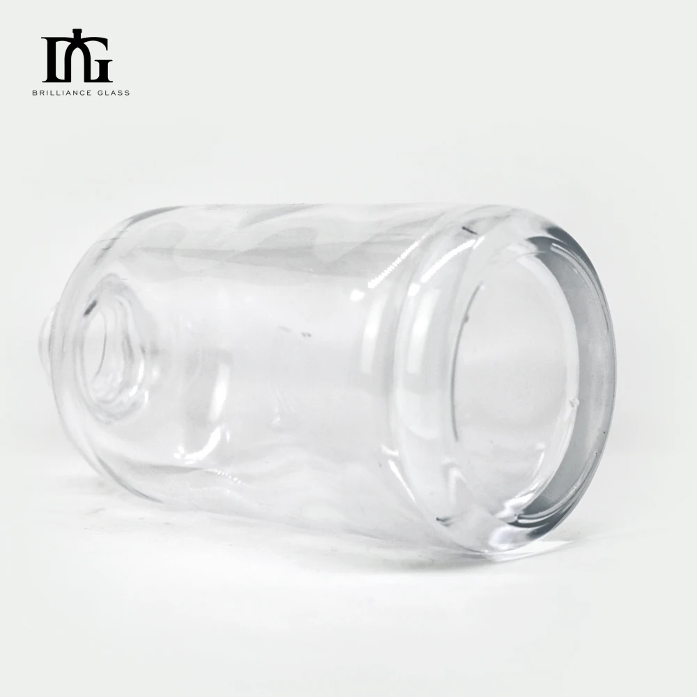 Custom Engraved Empty Spirits  Brand Crystal Alcohol Whisky 750ml Vodka Glass Bottle for Liquor