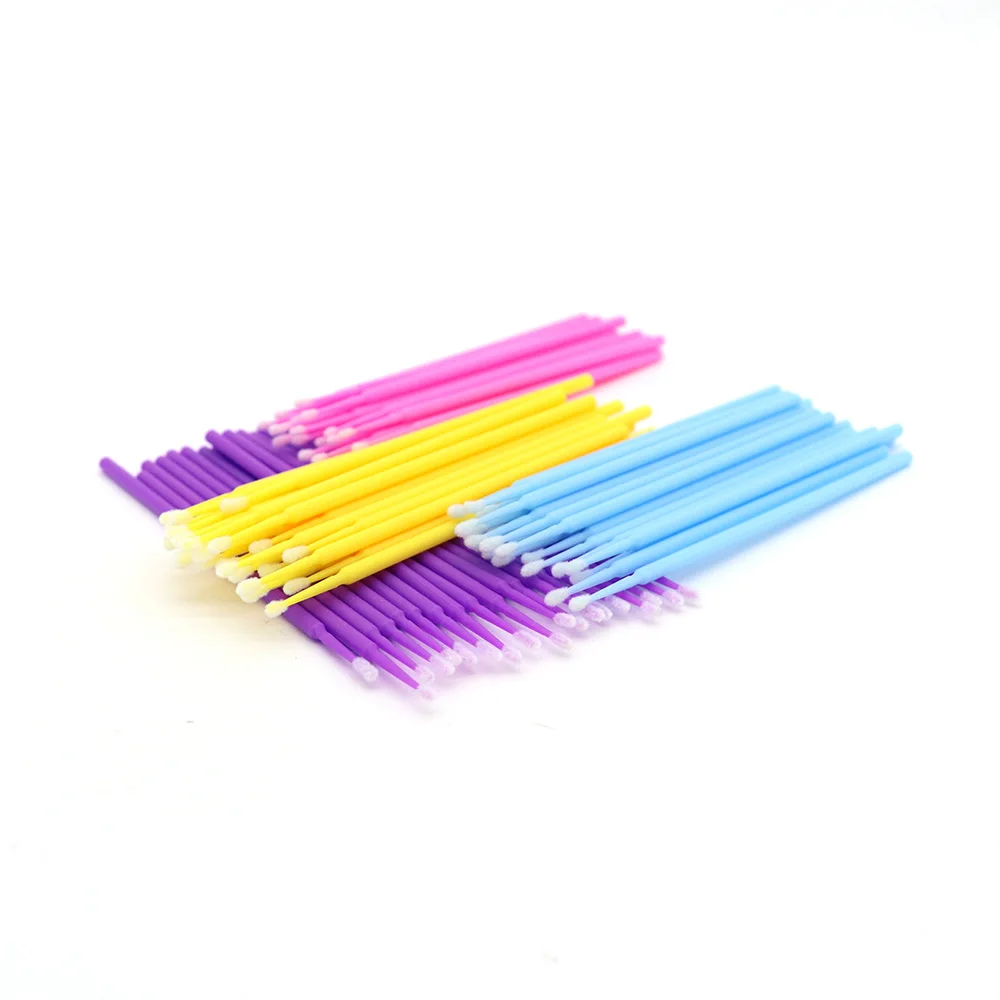 Original Supplier Micro Applicator High Quality Colorful Eyelash Tools Disposable Lashes Extension Micro Cotton Swab